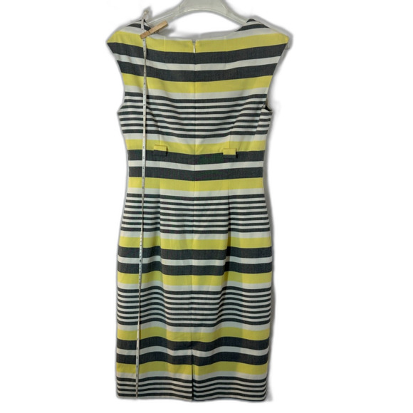 Calvin Klein Gray White and Yellow Striped Mini Dress Bodycon - Picture 5 of 9